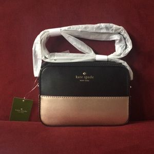 BNWT Kate Spade Ivy Street Clover in Black/Gold